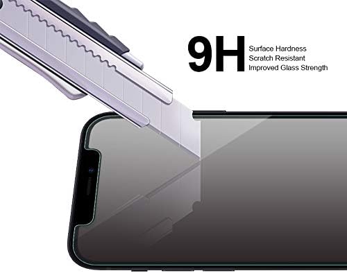 מגן מסך נגד סנוור סופרשילדז המיועד לאפל אייפון 11 + עדשת מצלמה [זכוכית מחוסמת] נגד שריטות, ללא בועות